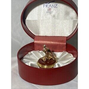 Franz Trinket Box Bird With Gold And Gems